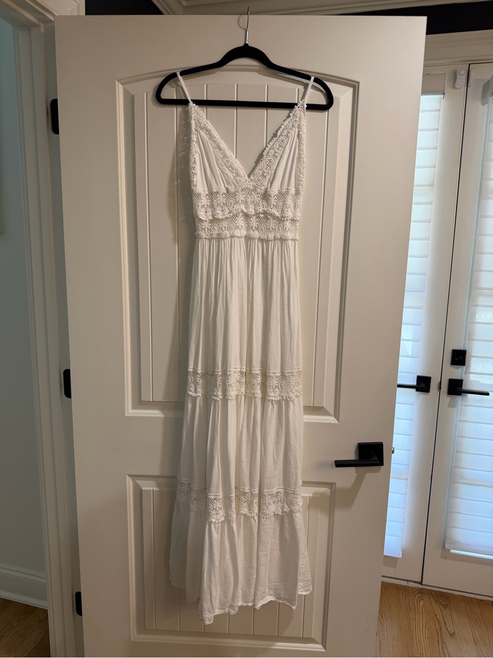 PQ Swim White Lace Tiered Maxi Dress